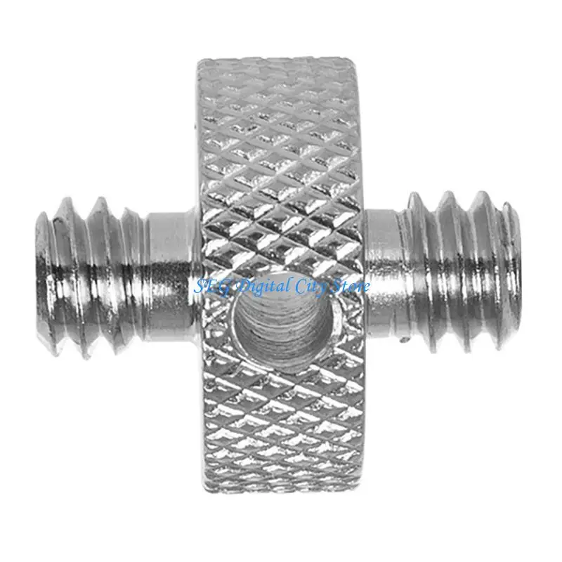 

U75B Metal 1/4" Male to 1/4" 3/8" Male Threaded Adapter 3/8" to 3/8'' Double Head