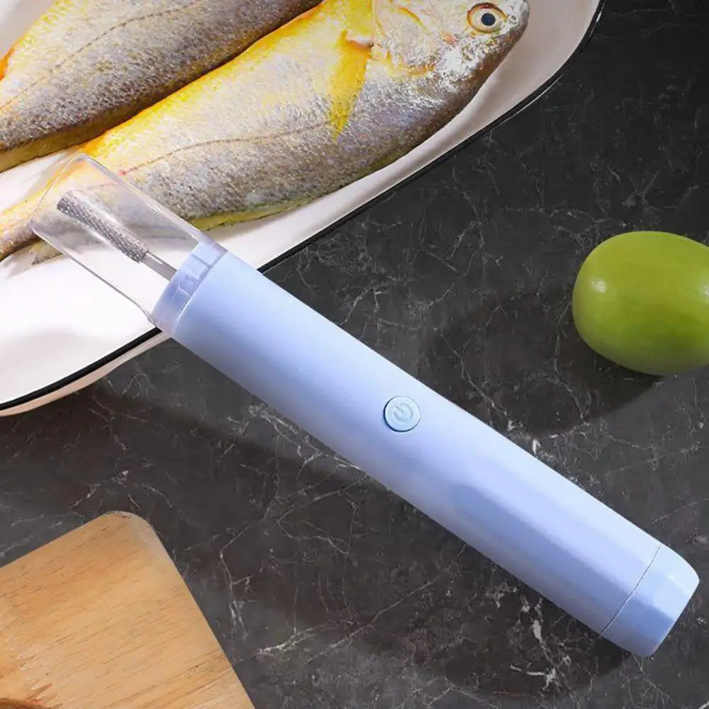 Battery-powered Fish Scaler Cordless Electric Fish Scaler Remover with Rechargeable Battery Waterproof Design for Kitchen