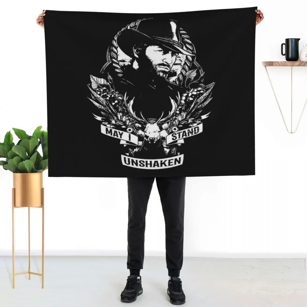 

Arthur May I Stand Unshaken Rdr2 Style Morgan Gaming Classic . Throw Blanket Cozy Warm Blanket for Bed Room Decor