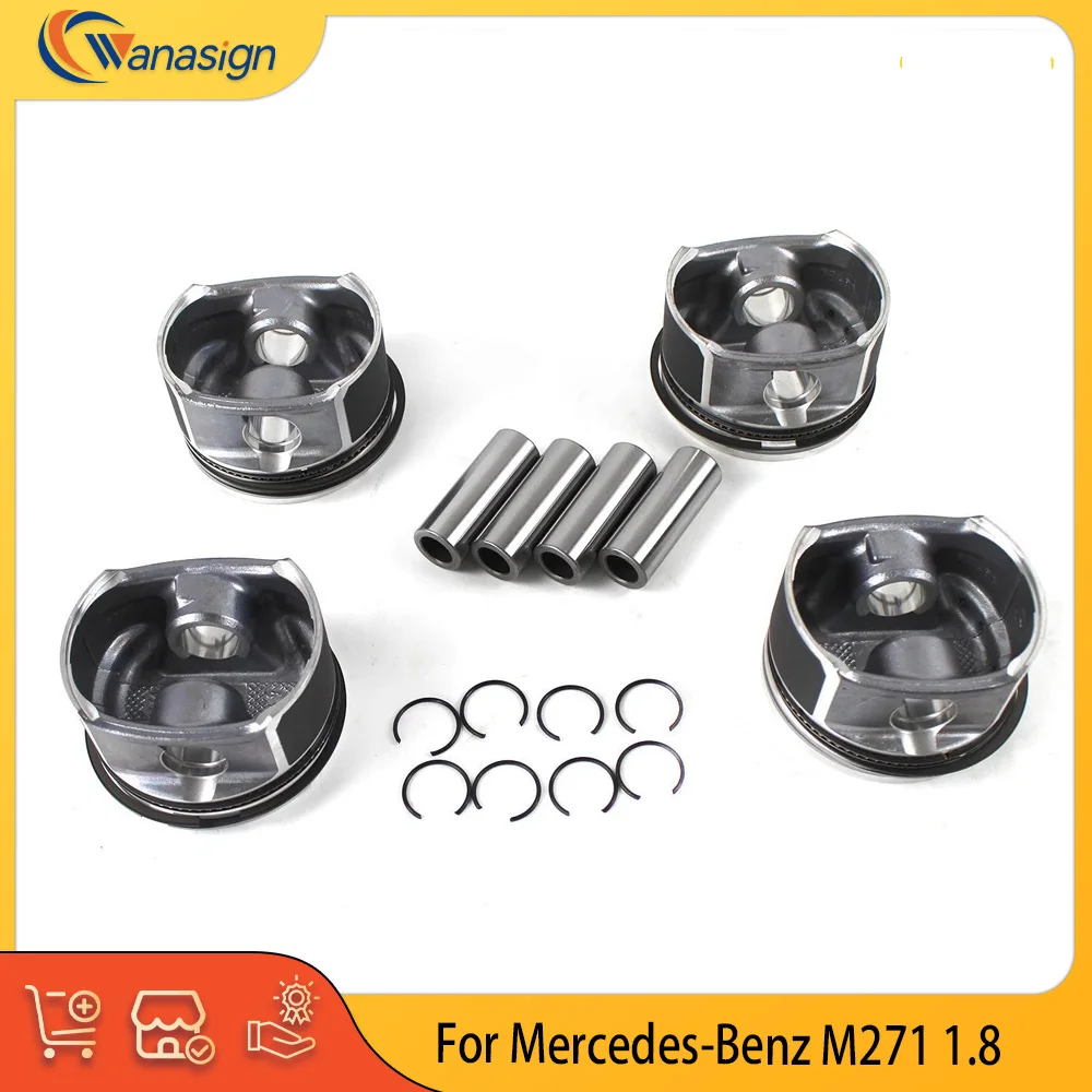 مجموعة حلقات المكبس لأجزاء المحرك تناسب 1.8 لتر L4 Gas M271 لسيارة Mercedes-Benz C-Class SLK-Class CLK M271 1.8T 2710302217