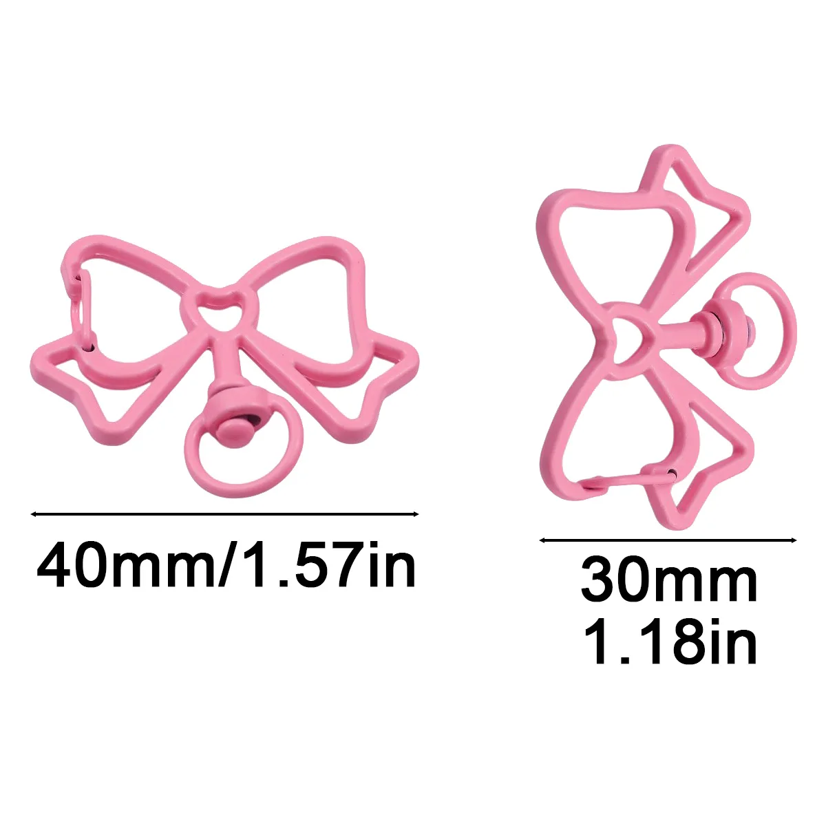 

30*40mm Bow Ties Shape Trigger Clips Buckles Spring Buckle Snap Hook Lobster Clasp Hooks Split For Diy Keychain Accessories