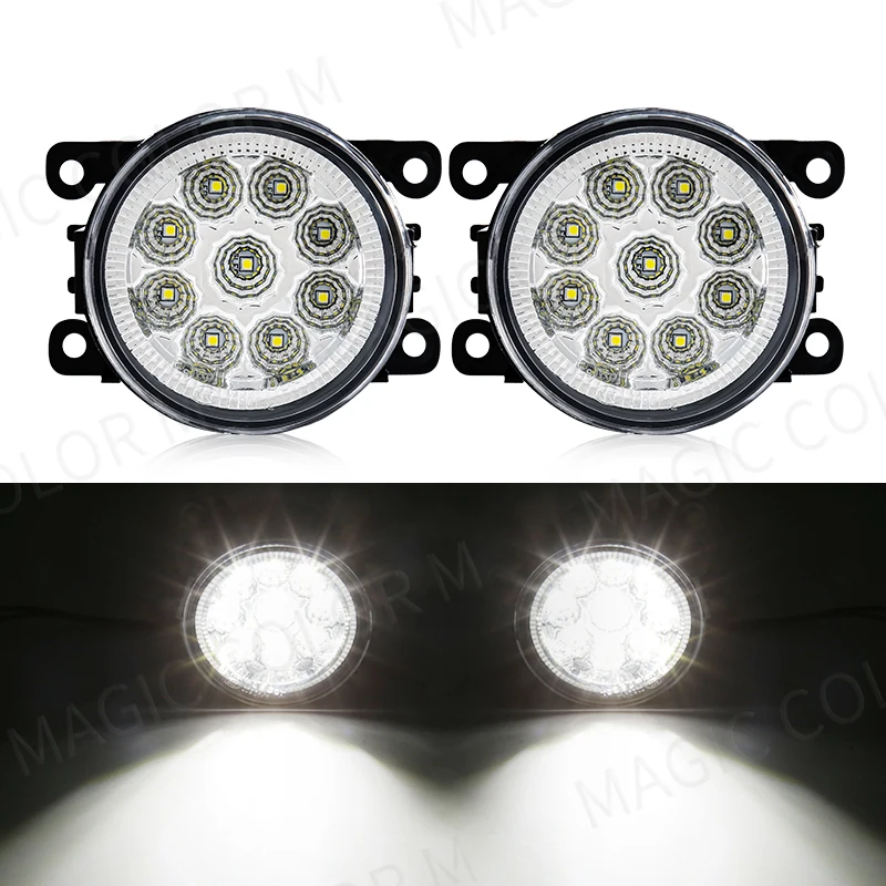 Led Mistlamp Voor Citroen Ford Honda Suzuki Isuzu Mitsubishi Renault Auto Fog Lamp 8000LM 30W Wit Geel 12V Waterdicht