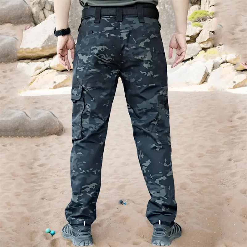 Outdoor Work Tactical Pants Mens Waterproof Cargo Trousers New Spring Multi-pocket Wear-Resistant Pants Hiking Training Overalls