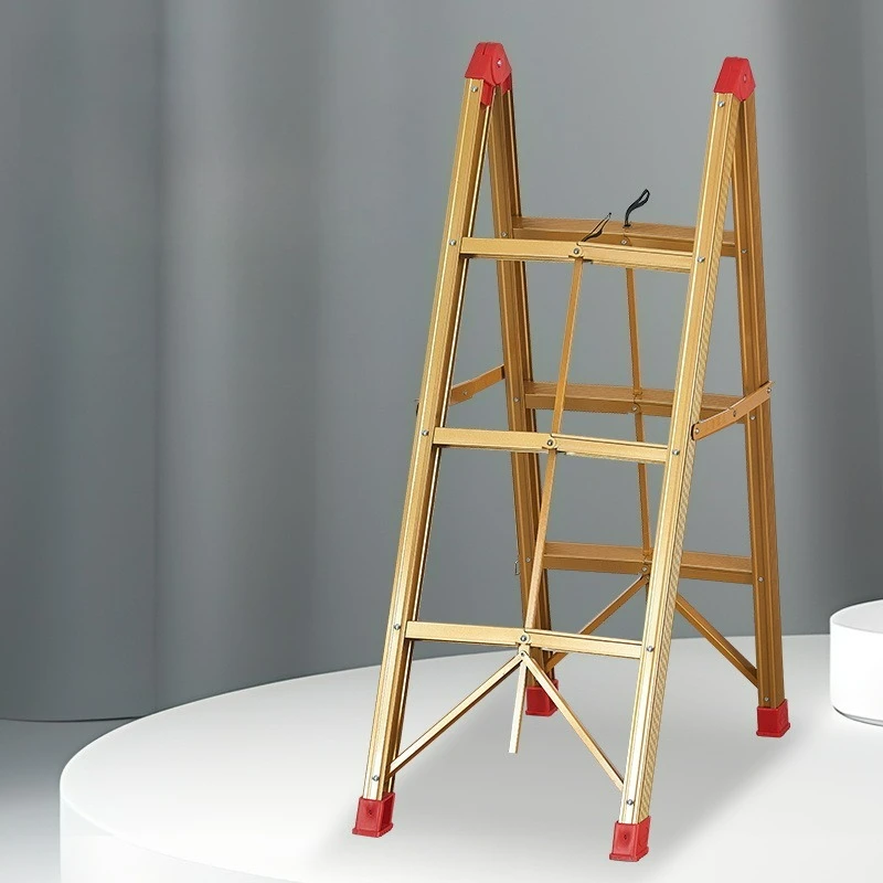 LTT household carbon steel alloy folding ladder multi-purpose outdoor garden herringbone ladder portable ladder