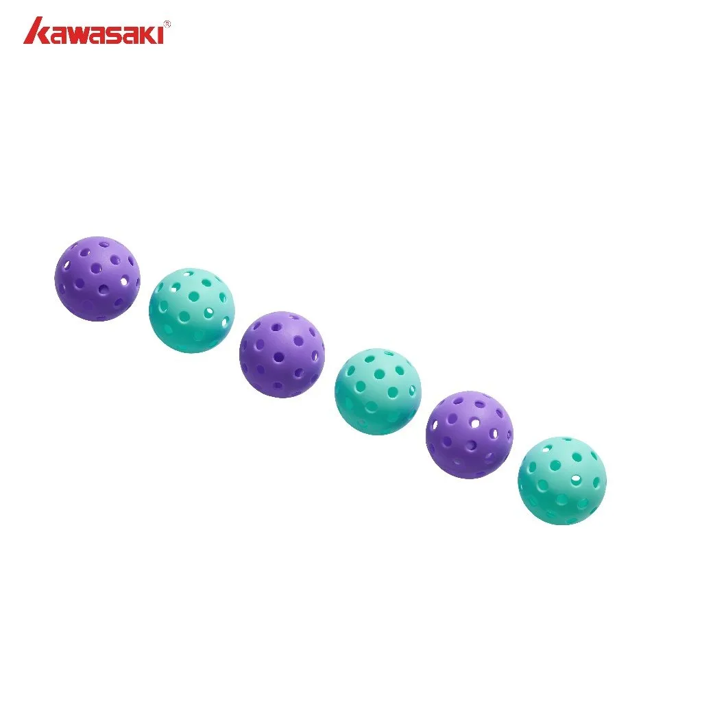 Kawasaki 6PCS/12PCS/18PCS Pickleball Balls Outdoor T-40 No Vibration Stable Bounce Super Durable Outdoor Games Pickle Ball image 2
