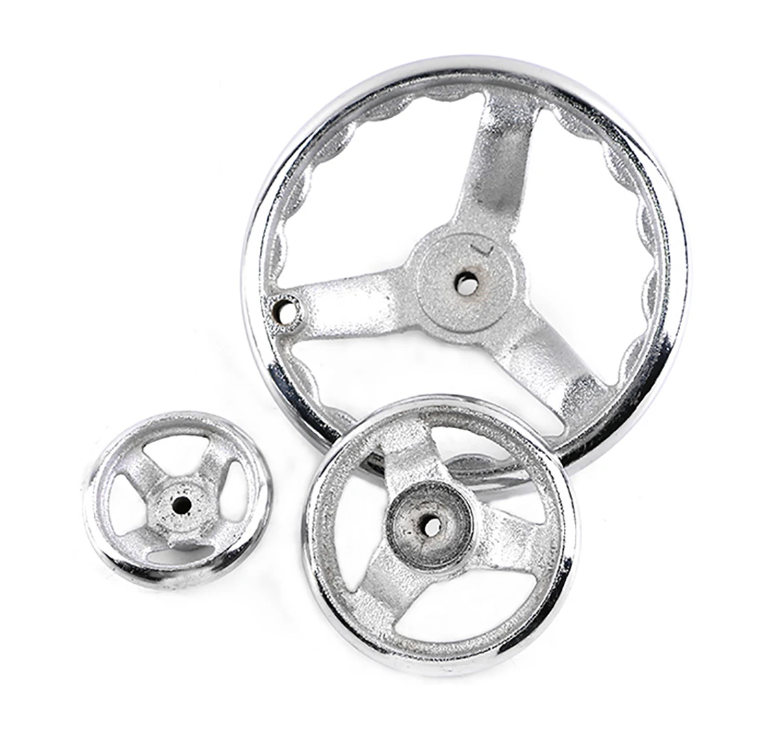 1Pcs 3 Spoke Round Iron Hand Wheel 3/4/5/6/7/8 inch For Lathe Milling Grinder Machine 70/100/120/150/160/200mm