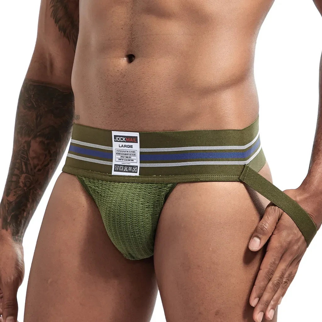 JOCKMAIL Mens Sexy Underwear Briefs Men Jockstrap Fashion Mens Briefs Cuecas Gay Underwear Penis Bikini Bulging Bag Soft Slip