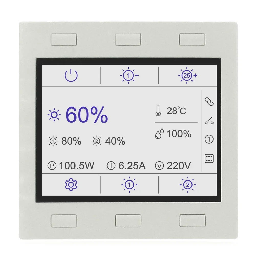 

smart office light control wall switch with TFT display shows for led wireless lighting