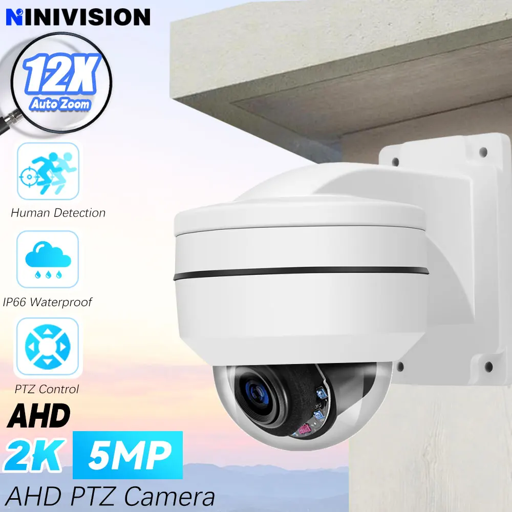 5MP CCTV AHD PTZ Security Speed Dome PTZ Camera 12X Optical zoom Control Analog Auto Focus IR Night Vison AHD BNC HD Cameras