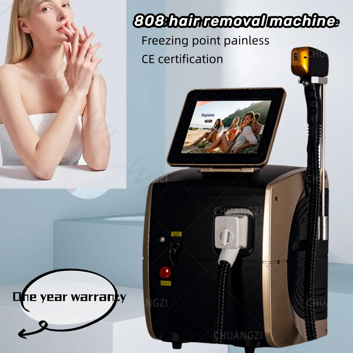 high-quality hair removal laser system diode ice titanium female hair removal machine 1064 808 755 Alexander permanent hair rem