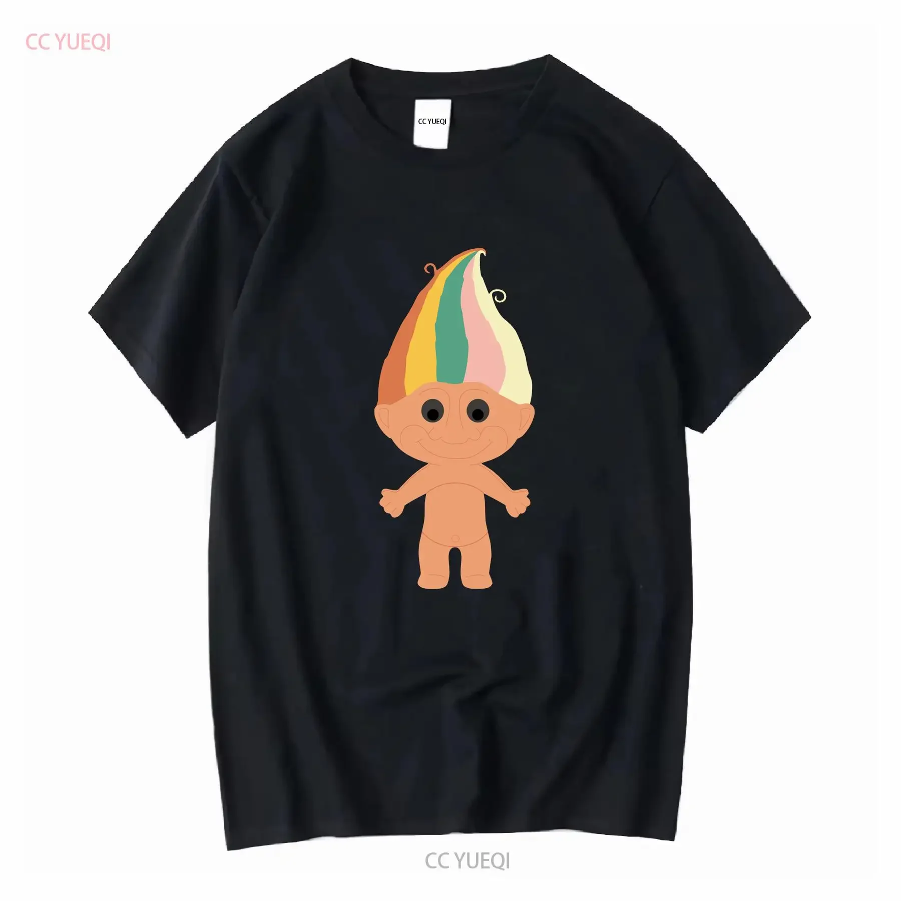 Troll Doll Good Luck Gonk Dam Treasure Camiseta de manga larga o corta vintage Lavado Elegante Cómodo Transpirable Unisex