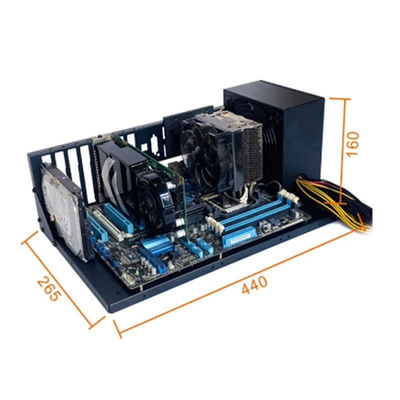 Open Computer Chassis Dual-Way Server E-ATX/ATX Motherboard Bracket Test Rack Open Cooling Rack