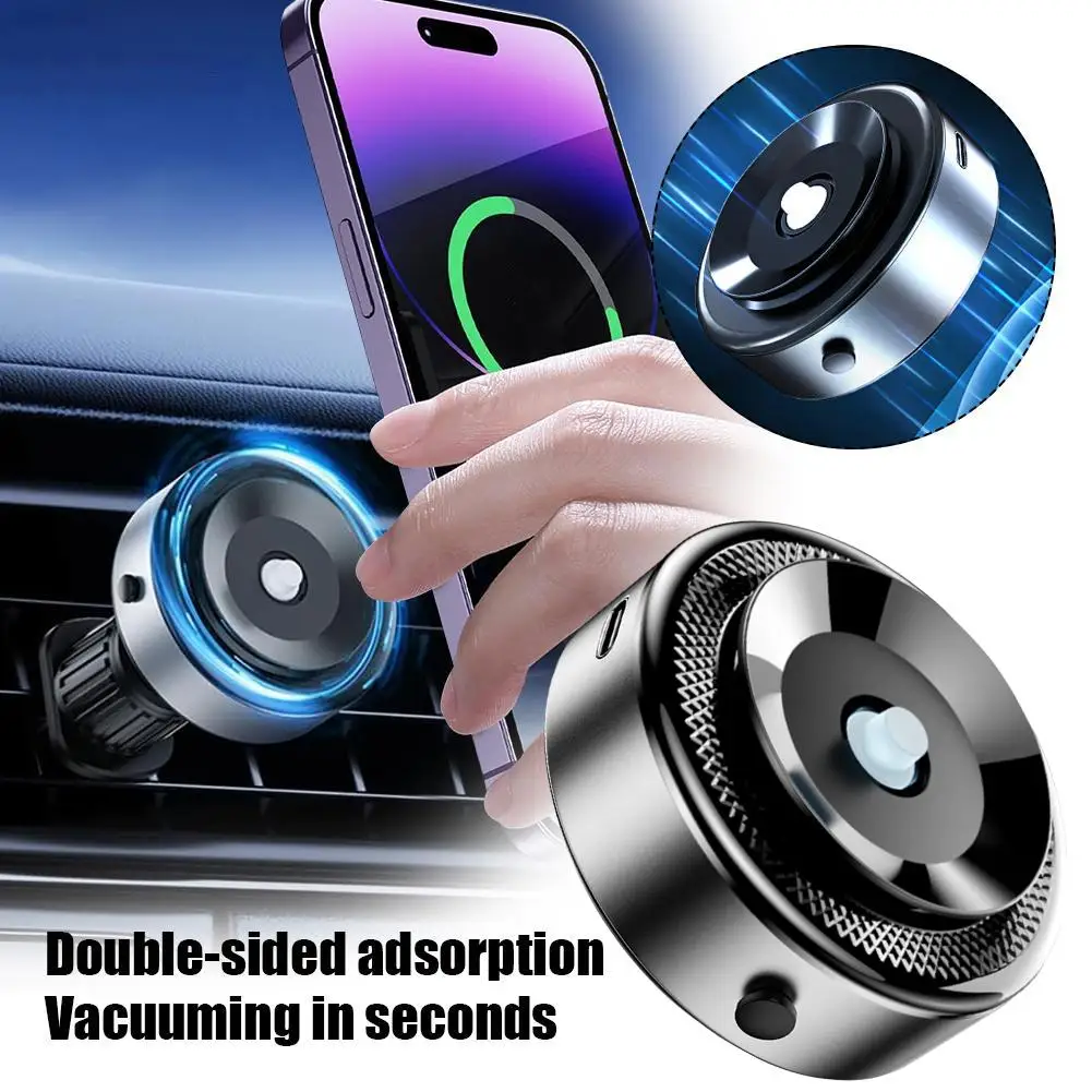 Vacuum Magnetic Phone Holder Newly Upgraded Car Phone And TYPE-C/Wireless Charging Holder Reliable Adsorption Genuine Produ N6L0