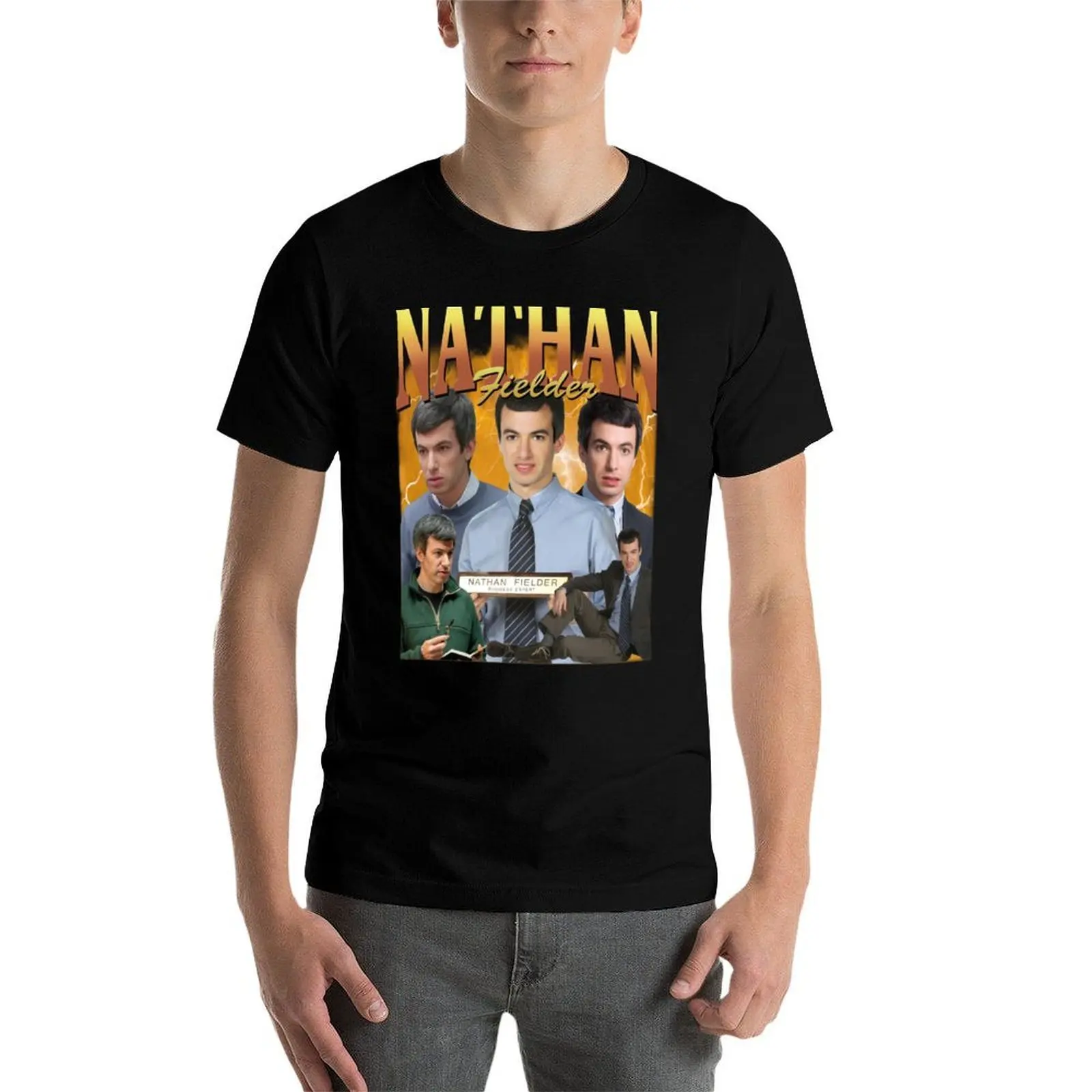 

Nathan Fielder Retro 90s T-Shirt man t shirts for men casual funny t shirts dark humor T-Shirt