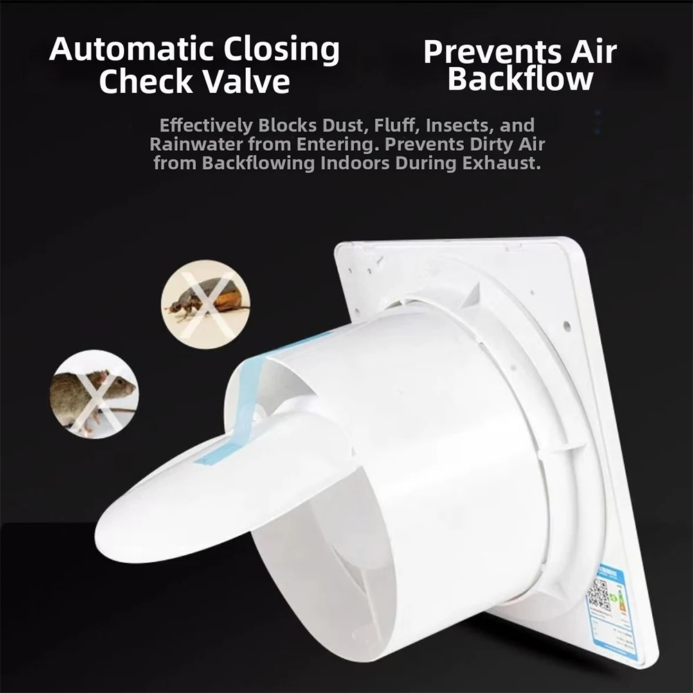 Exhaust Fan for Bathroom and Kitchen 4 Inch Diameter with Window or Wall Mounting Support for 10cm to 11cm Round Duct Openings