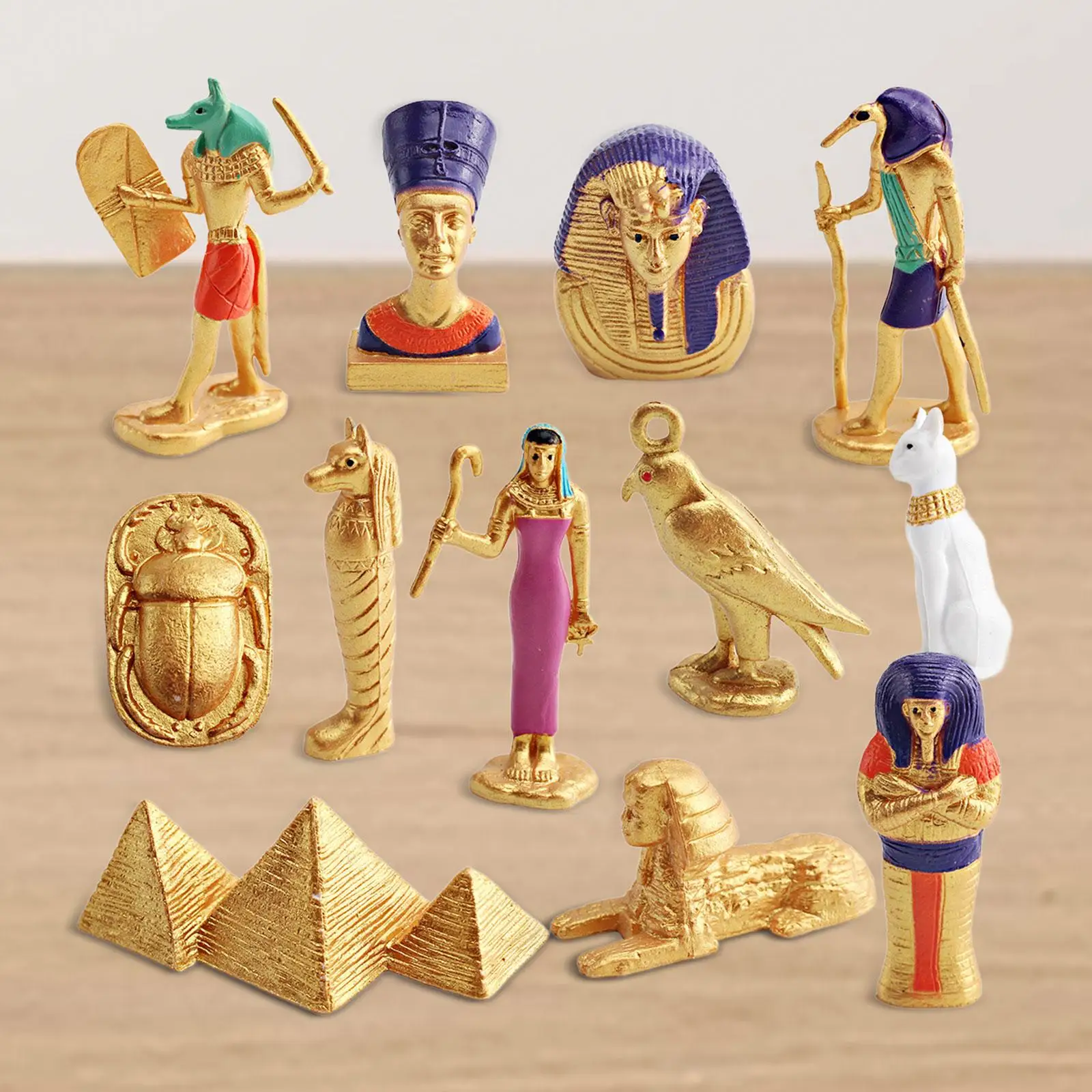 12Pcs Ancient Egypt Toys Pyramid Mummy Egyptian Toys for Pretend Play Cars