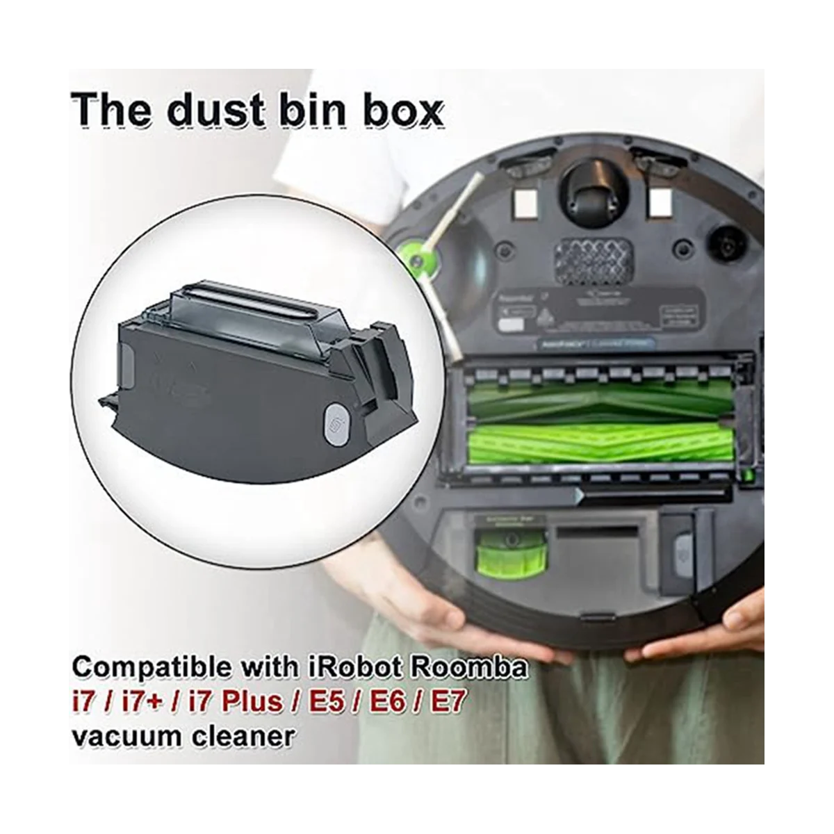 Dust box parts Suitable for Sweeping Robot Accessories I7 I7+ E5 E6 I3 I5 Filter Dust Box Trash Box Trash Can
