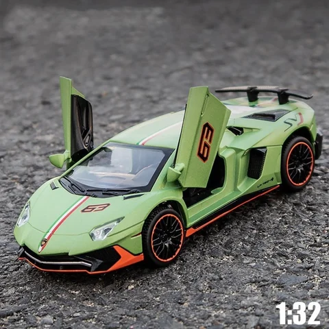 1: 32 Lamborghini Lp780 Alloy Car Model Simulation Sports Car Racing Boy Children'S Toy Collection Room Desktop Decoration Gift