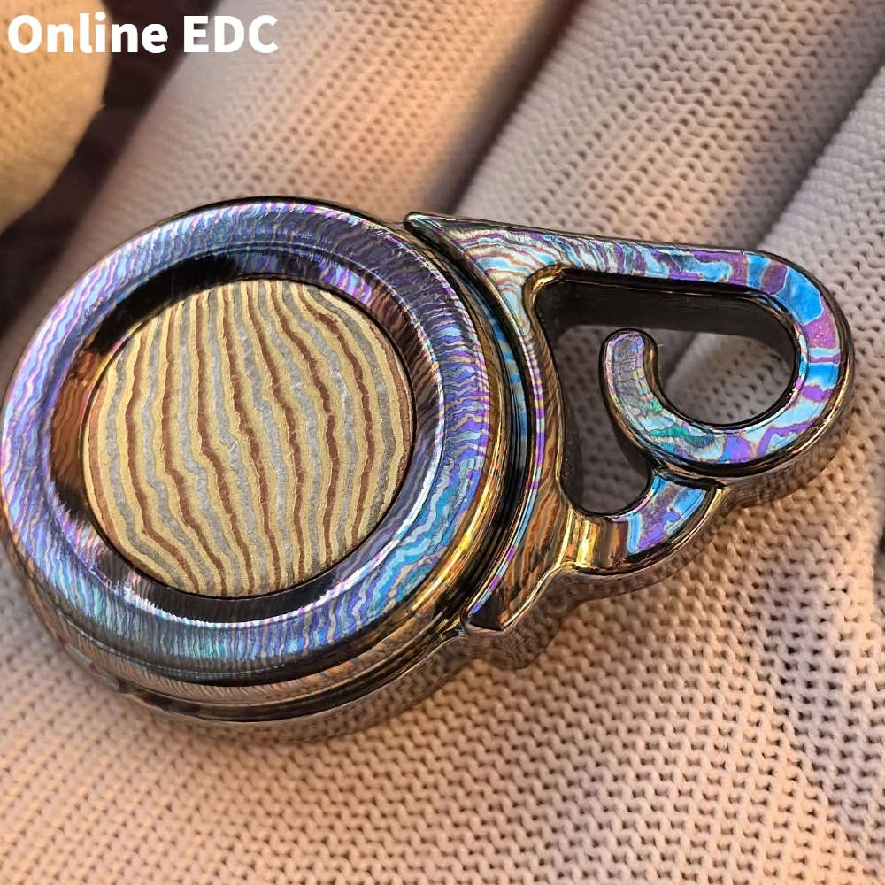 Giocattoli Fidget Timascus con moneta tattile YEDC di proprietà per adulti Spinner Fidget a cricchetto