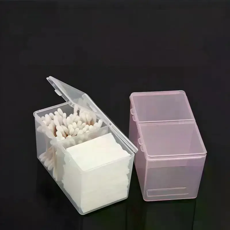 1 قطعة-صندوق تخزين محمول ملحقات الأظافر مناديل وسادات قطنية مسحة قضبان حاوية حافظة مسمار الفن Toos المنظم #1