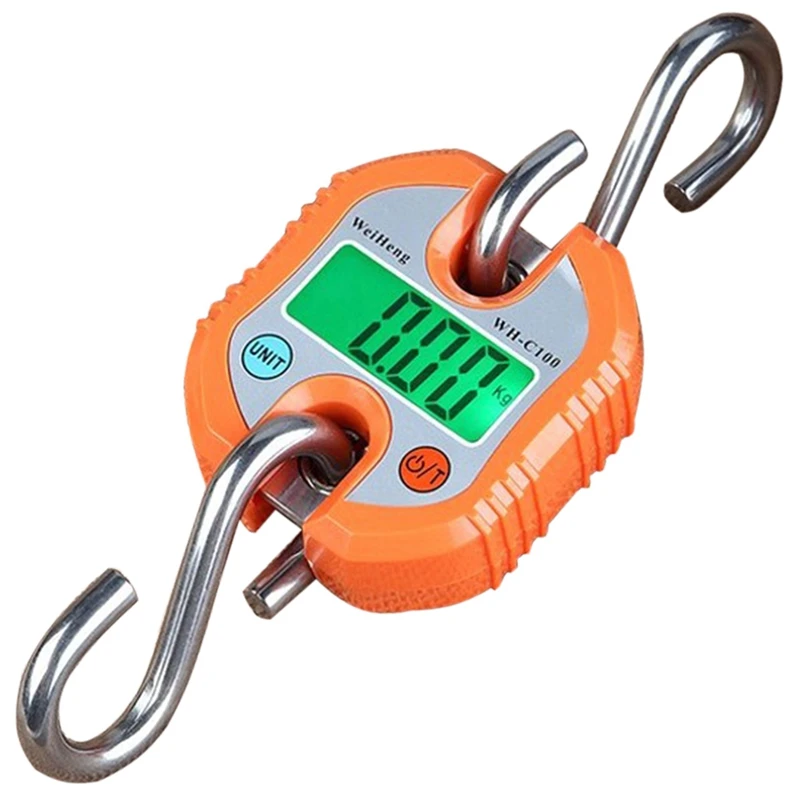 Digital Suspension Scale Portable Heavy Crane Scale 150 Kg 300 Lb 2 Batteries