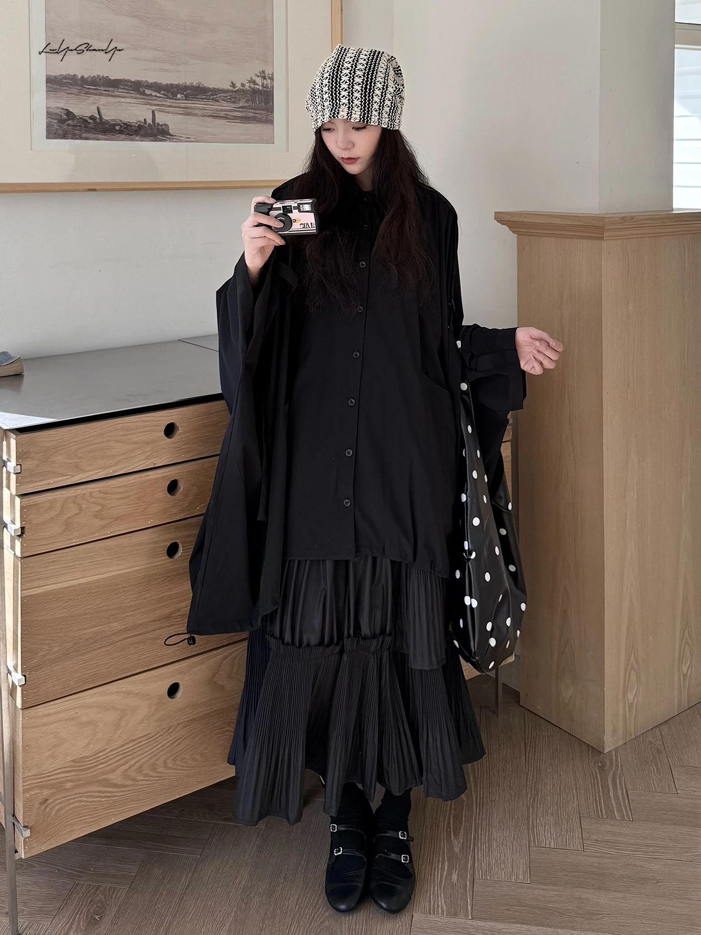 

k Sle Loose Fit irt with Hood Sves That Can Be Removed Women's Cotton Long Sve Button up irt by Lu Yuan Isle