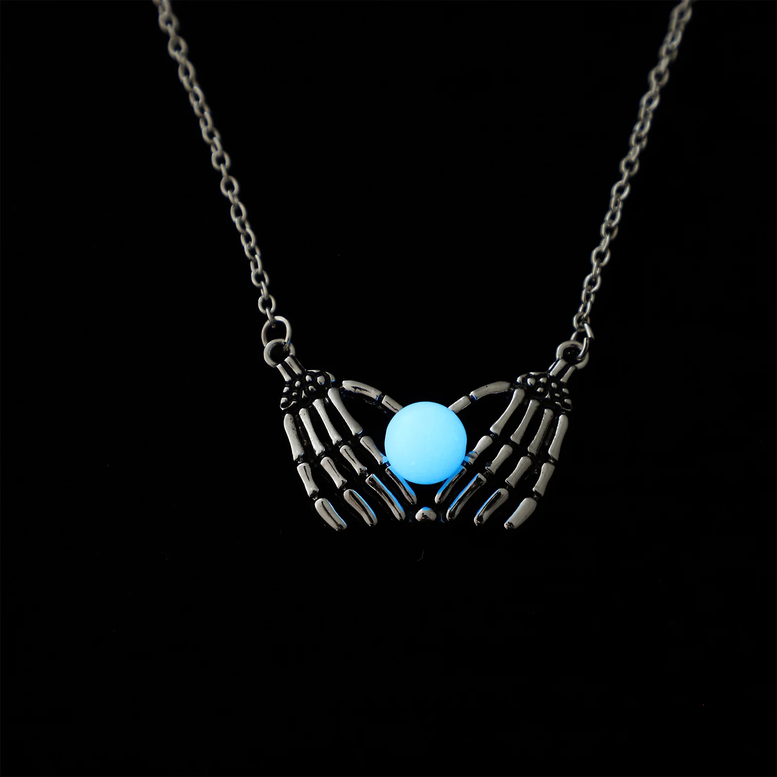 

Hand Necklace Gothic Style Luminous Pendant Neck Decoration Halloween Party Graduation Fashion Necklace