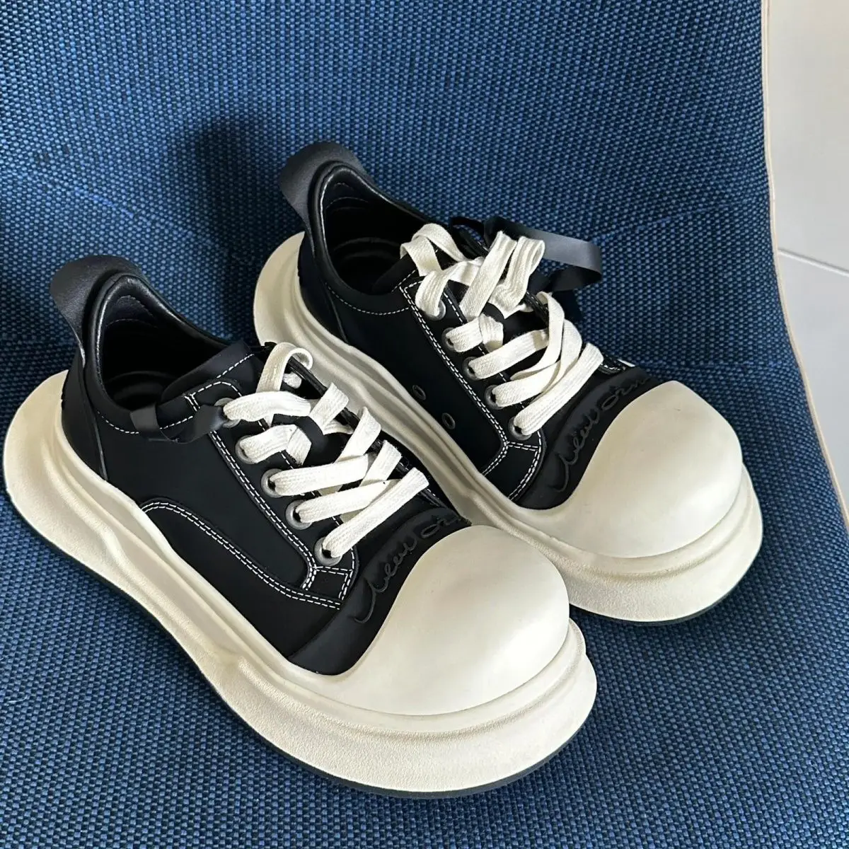 Big Head National Fashion New Ugly and Cute Retro Casual Platform Height Increasing Canvas Leather Sneakers Bread Woman Shoes