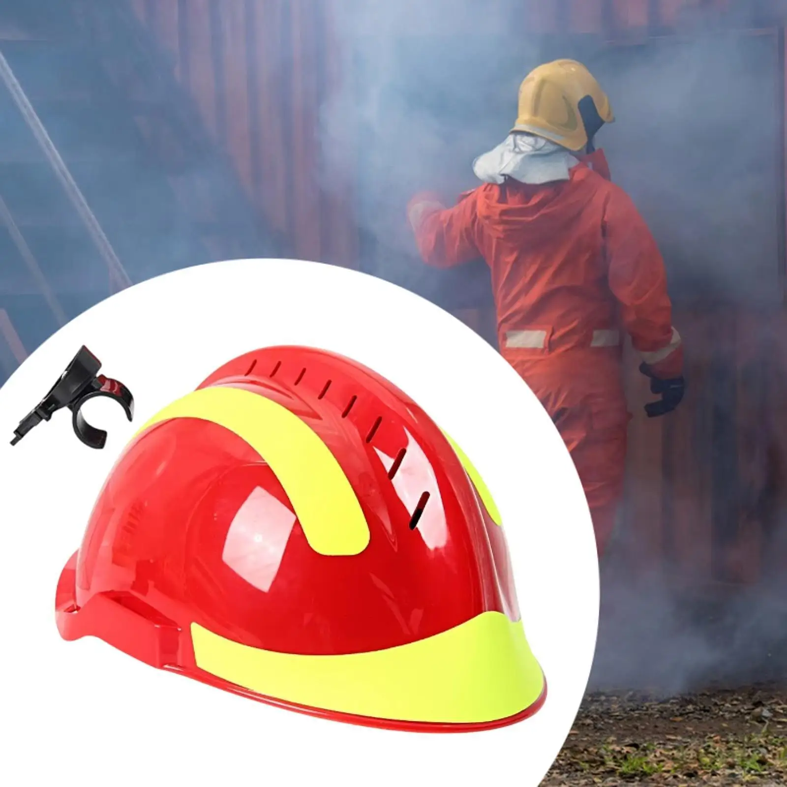 Hard Hat Safety Helmet with Flashlight Holder Protection Gear Worker Hardhat