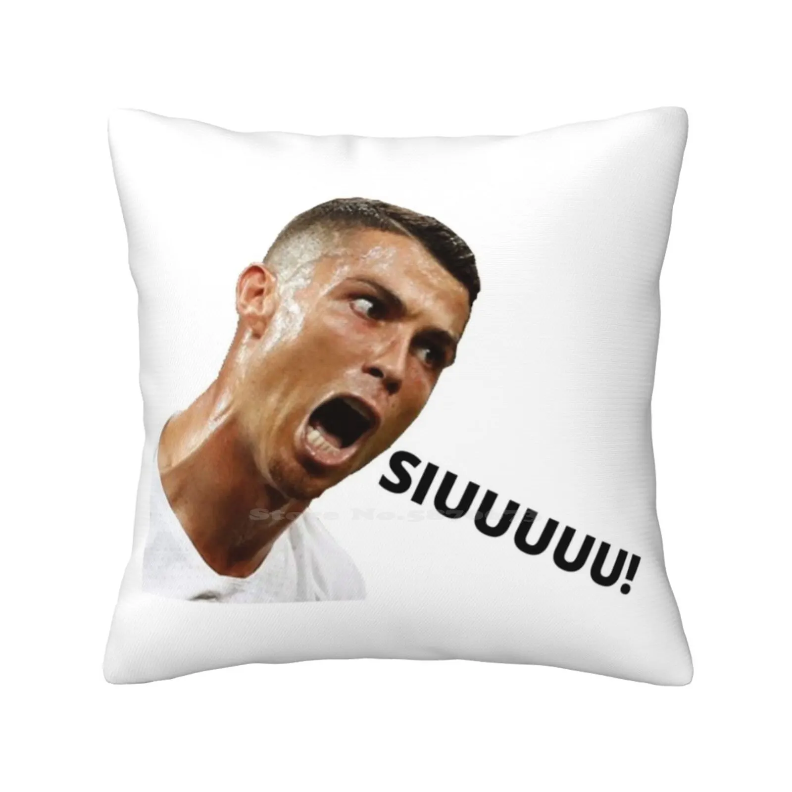 Siuuu Meme Throw Cushion Pillow Cover Siuuuuuuuu Suuui Hehehe Siuuu Goal League Ballon Dor Fact Best Player Christmas Funny