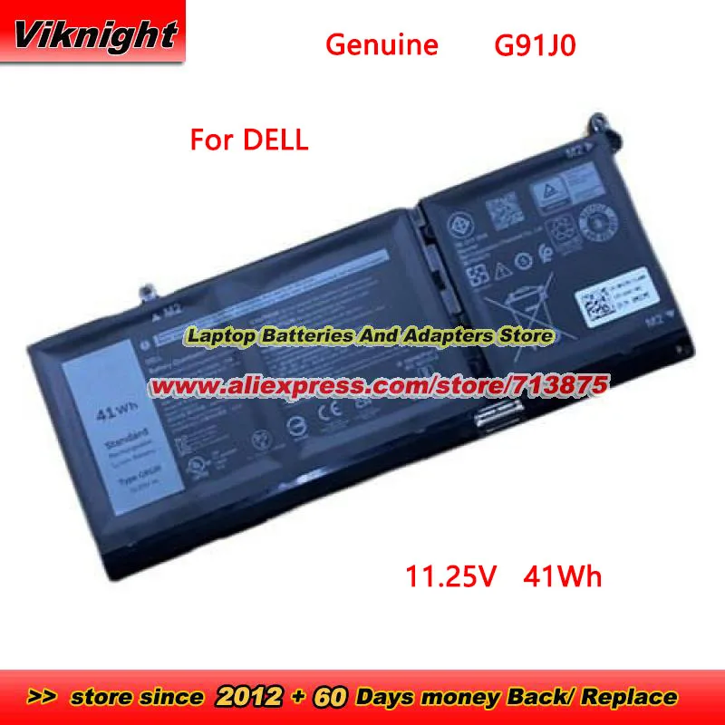 

Оригинальный аккумулятор G91J0 PG8YJ MGCM5 MVK11 VKYJX WV3K8 для Dell Inspiron 5518 5515 Latitude 3520 3420 3320 Vostro 3515 11,25 В 41 Втч