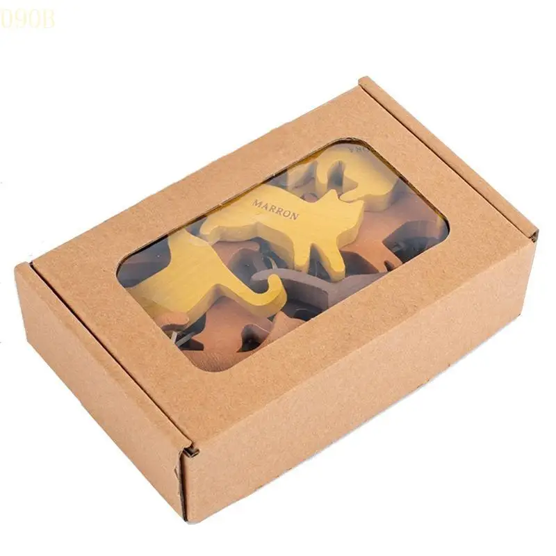 090B Wooden Balance for Cat Stacking Block Sorting Toy Fine Motor Skill Training Toy Parent-Child Interactive Activity for Ki