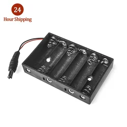 Battery Case Holder with Clip for 6pcs AAA Ordinary or Rechargeable Batteries for Arduino Robot Car