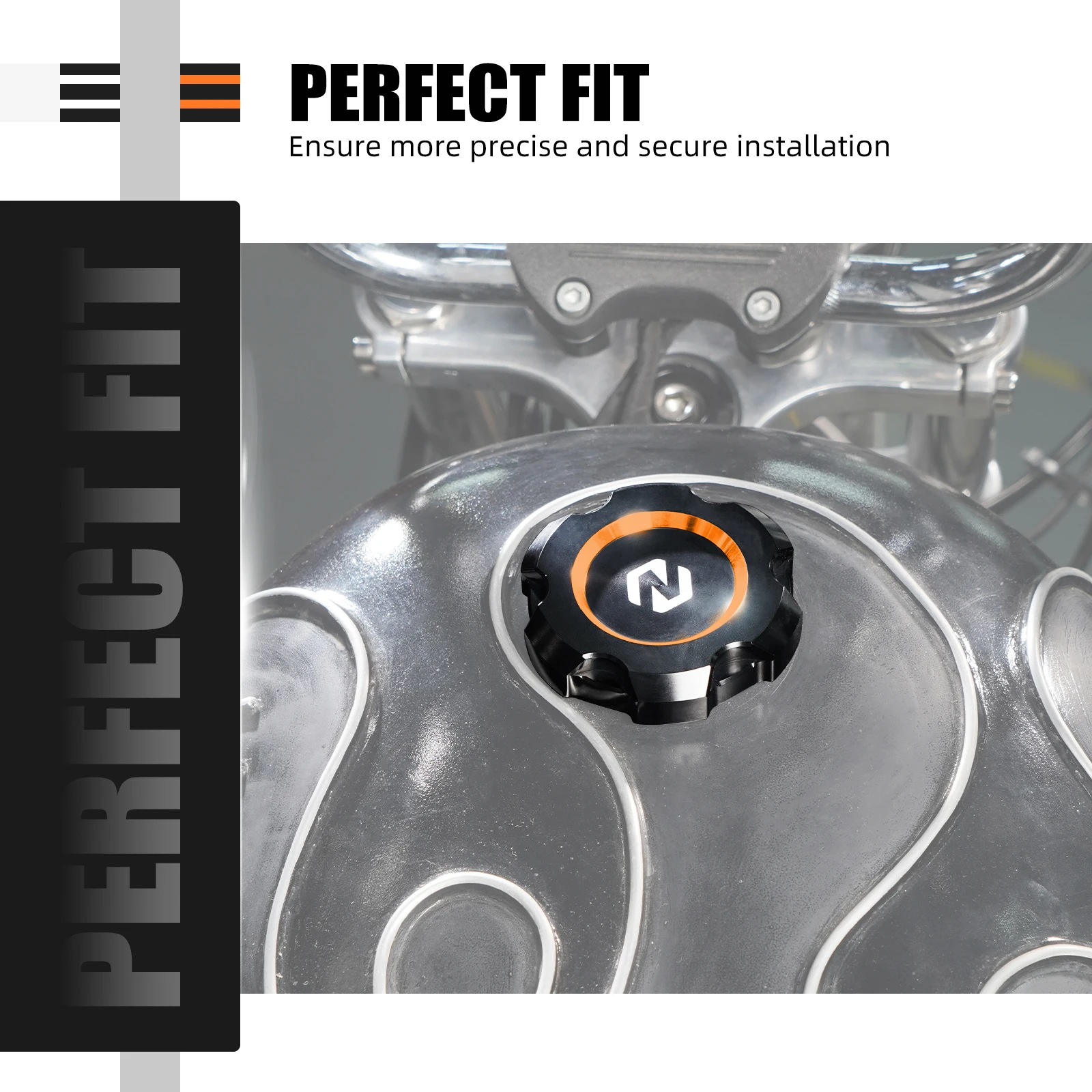 Tankdeckel mit O-Ring für Harley Sportster 883 Low XL883L 2005–2009 Sportster 1200 Low XL1200L Iron 883 XL883N Forty Eight – Detail 3