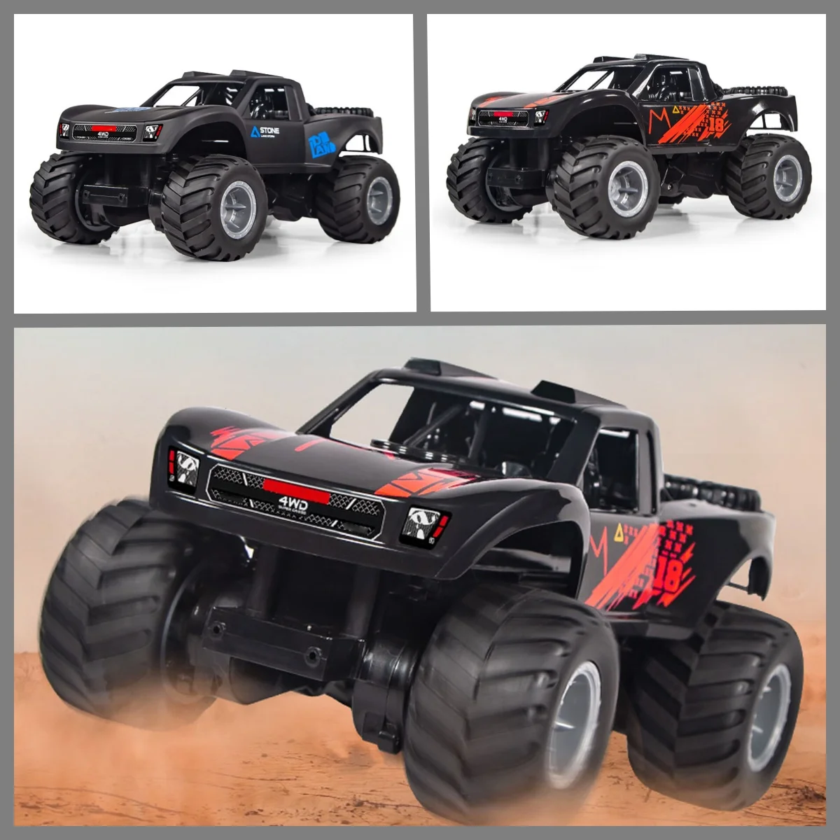 

1/16 RC Amphibious Off Road Vehicle Q156 2.4Ghz Four Wheel Drive Remote Control Climbing Car 360 Rotation Waterproof Stunt Car
