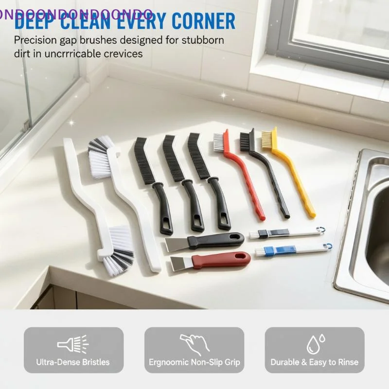 Crevice Cleaning Brushes 1-15 Pcs Stiff Bristles Non Slip Handle Easy to Store for Kitchen Bathroom Small Gap Cleaning