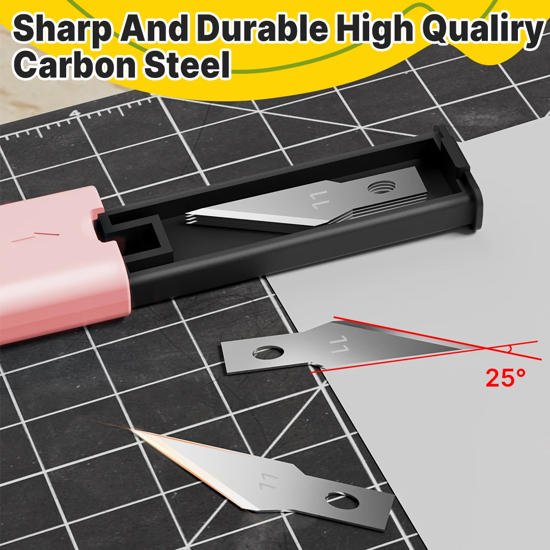 2-Piece Precision Craft Knife Set, Including 10 Replaceable Special-Shaped Blades, for DIY Art, Paper Carving & Model Making