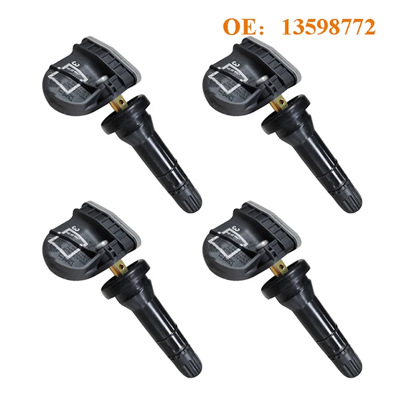 

4PCS 13598772 TPMS Tire Pressure Sensor For Buick Cadillac CT6 Chevrolet Cruze Equinox Malibu Silverado Spark GMC Sierra Terrain