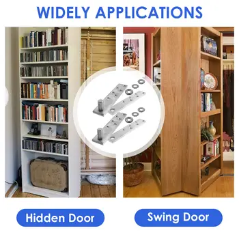 2件/套門軸鉸鏈,重型鉸鏈,適用於最大承重300磅的木門,隱藏門,360度旋轉,書櫃秘密門 8 最佳銷售 重型鉸鏈 - №8