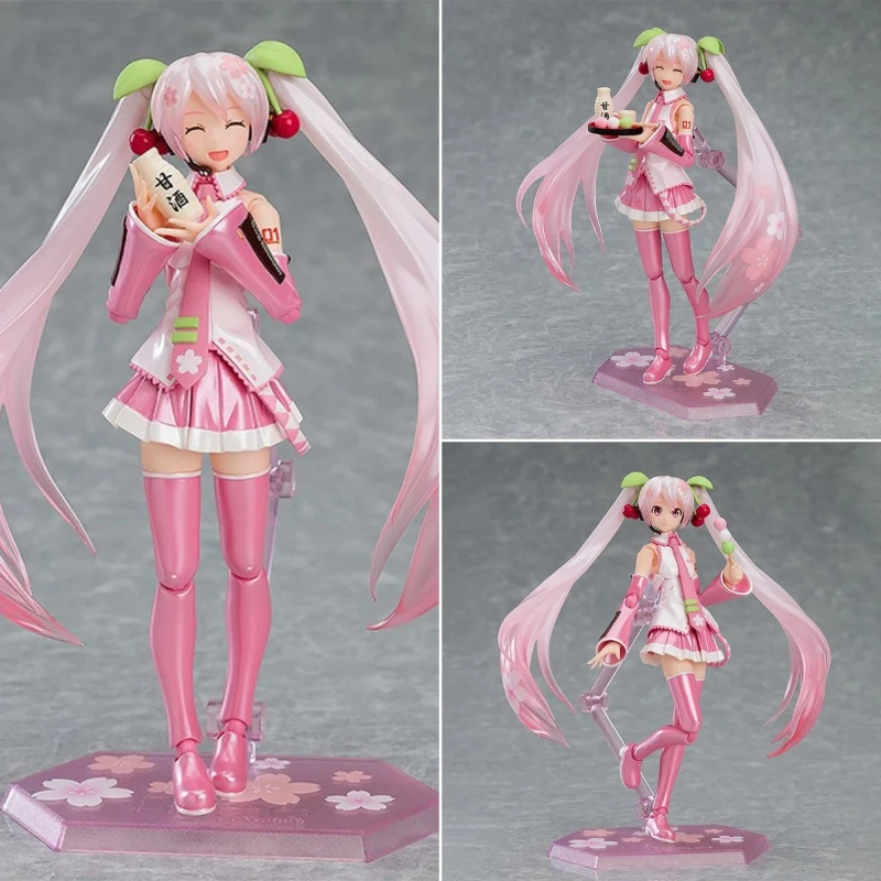 初音ミク-桜ミク-アニメフィギュア-桜の花-かわいい女の子-コレクタブルスタチュー-デスクトップオーナメント-二次元装飾ギフト