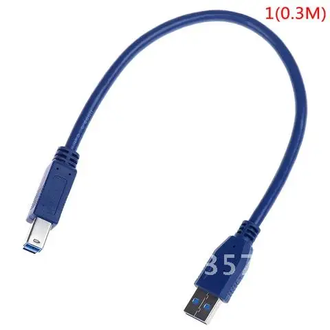 Printer Supper Speed USB 3.0 A Male AM to USB 3.0 B Type Male BM Extension Cable Wire USB3.0 Cable