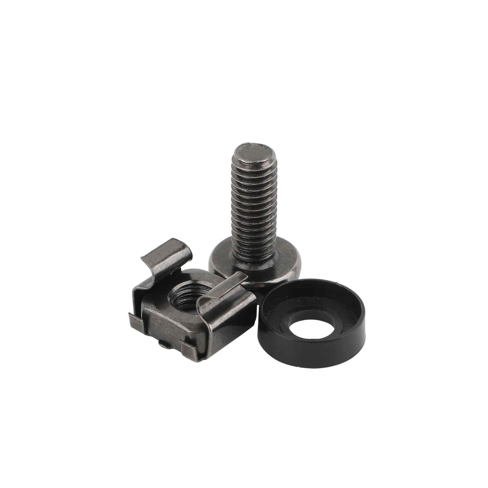 50/100 Set M6 x 16mm Rack Mount Cage Nuts, Screws and Washers, Stainless Steel Rack Screws for Server Cabinet
