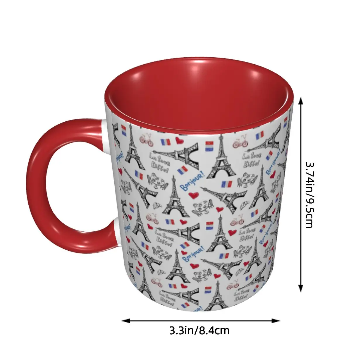 Addicted To Paris France Mug Funny Ceramic Coffee Cups Tea Mugs Milk Cup Drinkware Gift for Woman Man
