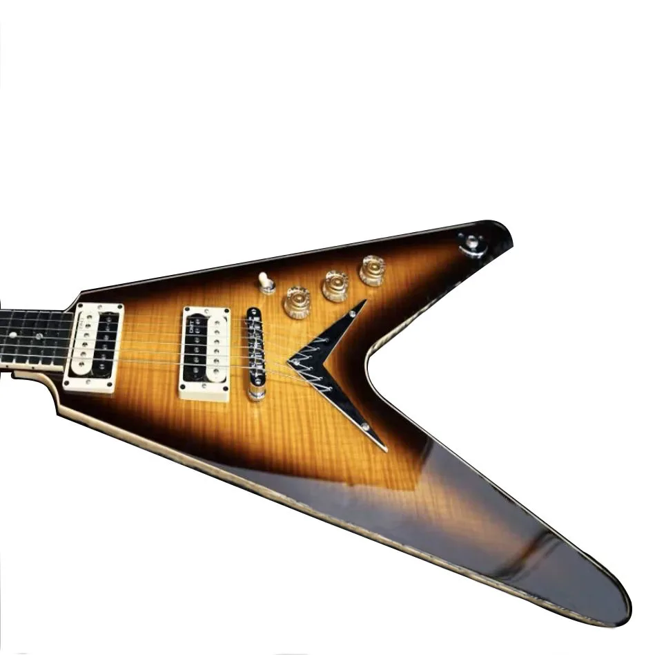 Hot Sale Dean Dimebag  Guitar Flame maple top sunburst color