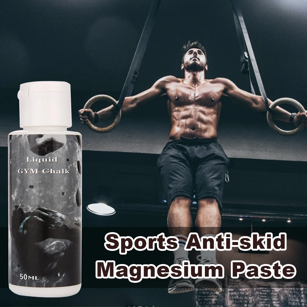 50ml Liquid Chalk Sports Magnesium Powder Fitness Weight Lifting Anti Slip Cream Grip Weight Lifting Climbing Gym Sports