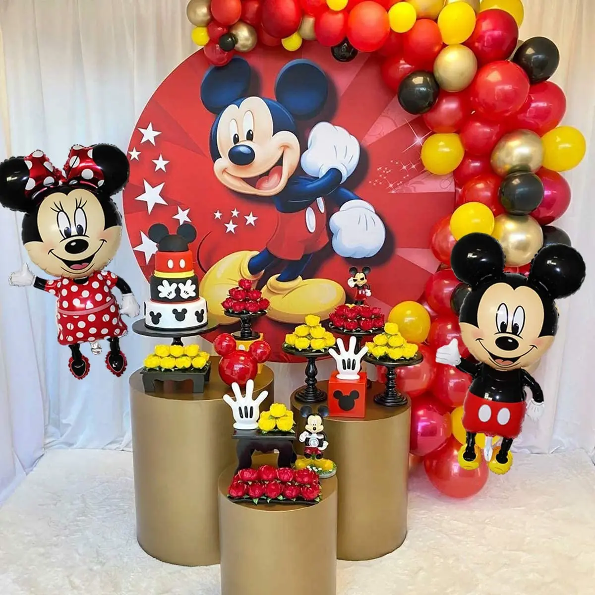

Cartoon Minimi Cake Digital Love Children's Birthday Party Decoration Aluminum Film Balloon Decoration Supplies