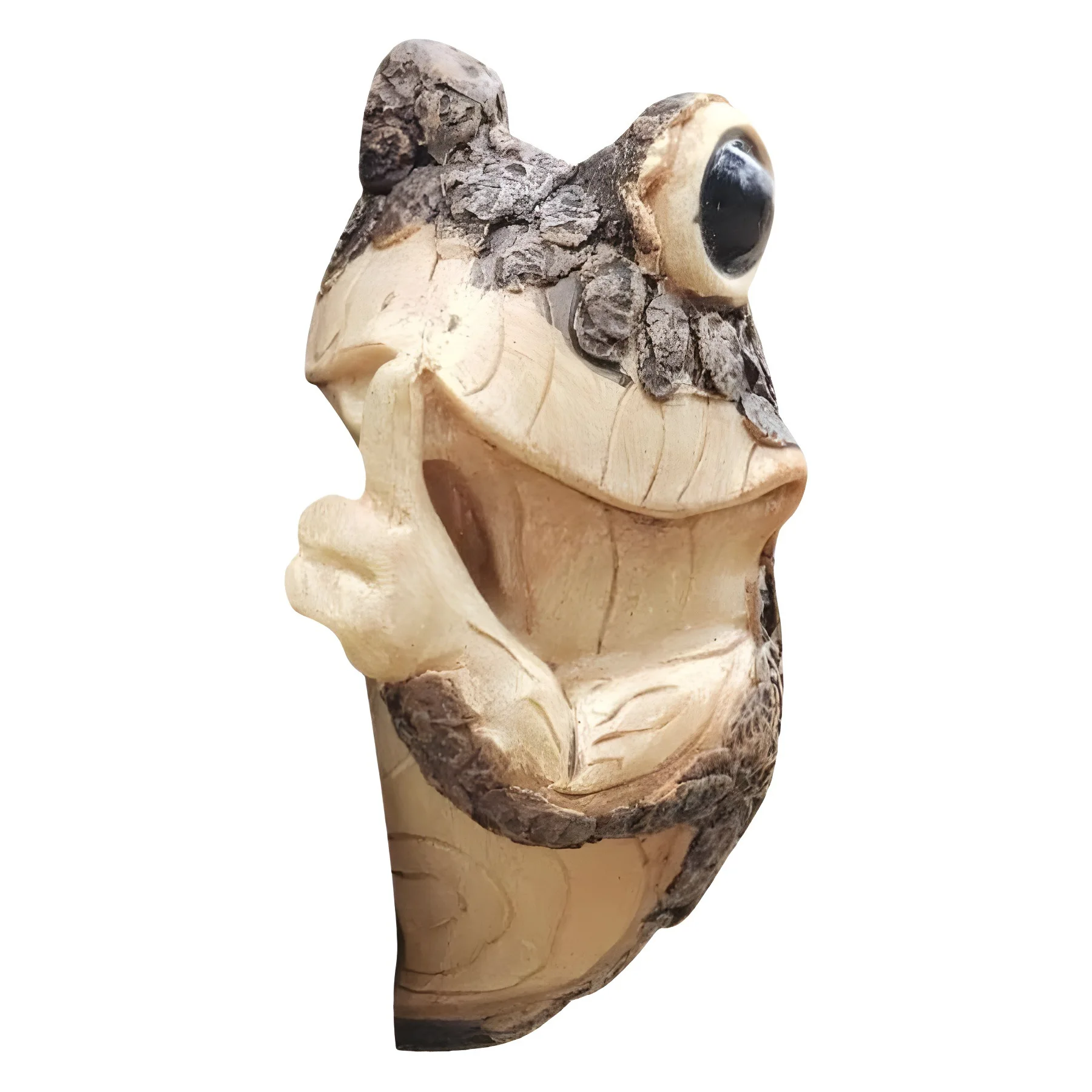 Peeping Frog Tree Ornament - Resin Garden Decoration, Unique Yard Figurine