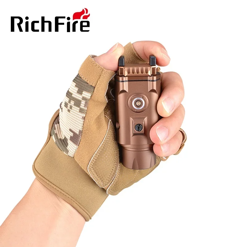New Richfire Tactical LED Flashlight 1500Lumens Green Laser Pistols with Magnetic Charging for Taurus 20mm Rail Mounted