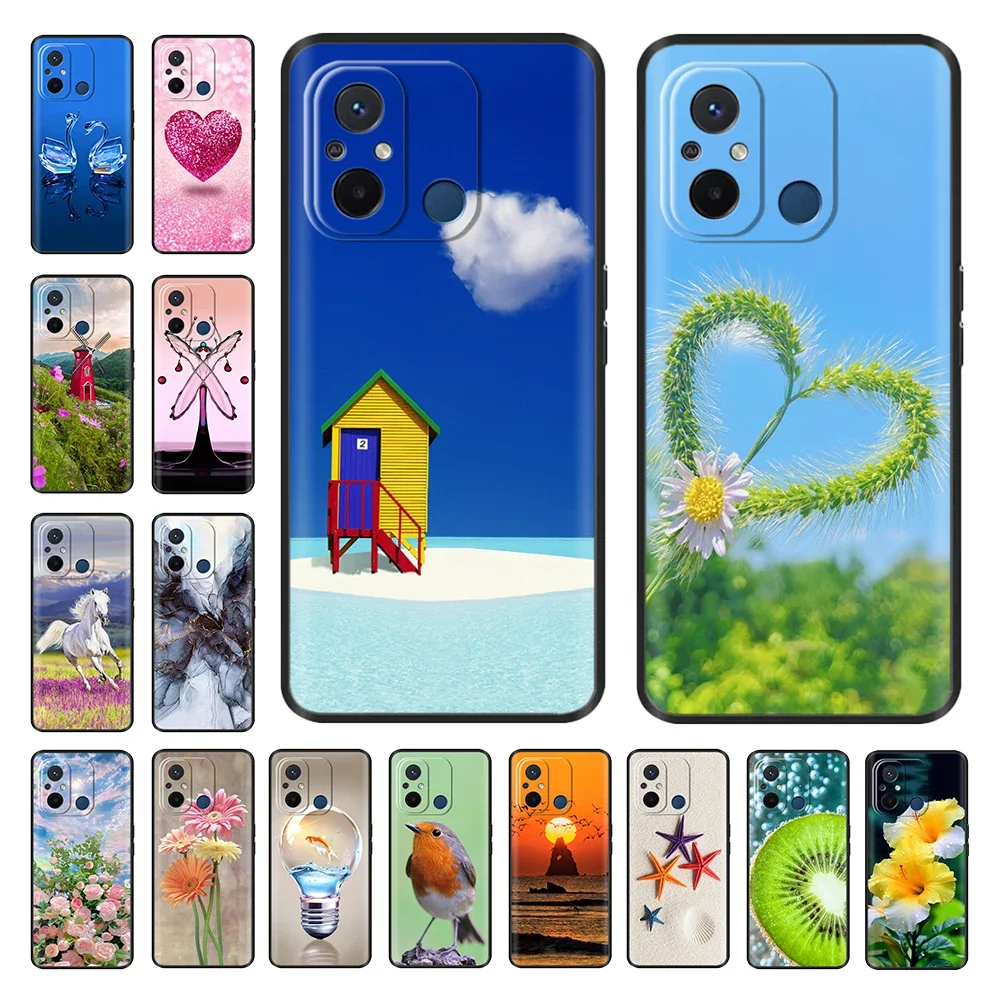 

For Xiaomi Redmi 12C Case Cover Cool Marble Silicone Soft TPU Phone Fundas Case For Xiaomi Redmi 12C redmi12C Coque Shell Bumper