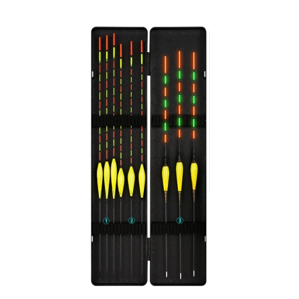 High Sensitivity Fishing Floats for Carp Crucian with Thickened Fluorescent Tail Fast Adjustment 6/9/12 Daytime Sets